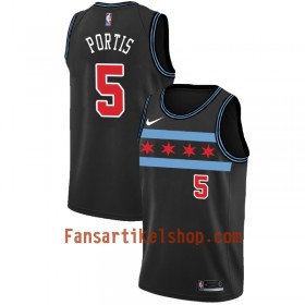Chicago Bulls Trikot Bobby Portis 5 2018-19 Nike City Edition Schwarz Swingman - Herren